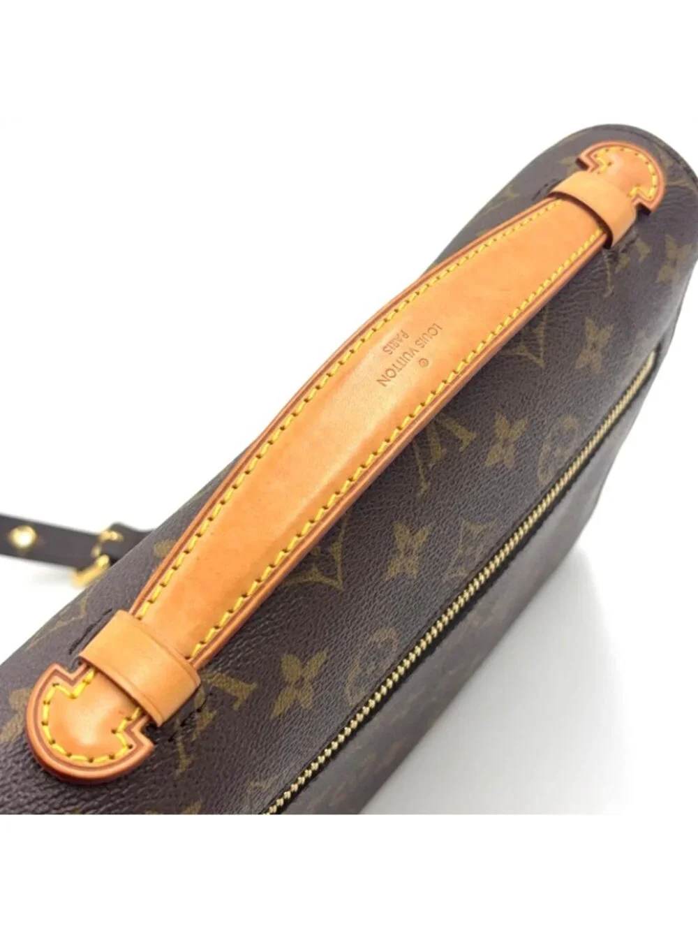 Louis Vuitton Pochette Metis MM Monogram Ready Leather Brown Light Handbag Gold